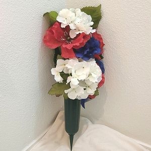 4th Of July Floral Yard Decor